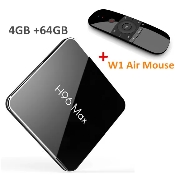4G 64G W1 H96 Max X2 Смарт ТВ приставка Android 9,0 S905X2 Четырехъядерный 4 Гб 64 Гб 5G WiFi USB3.0 H.265 телеприставка Pk X96 MAX 4K медиаплеер - Цвет: 4G 64G W1