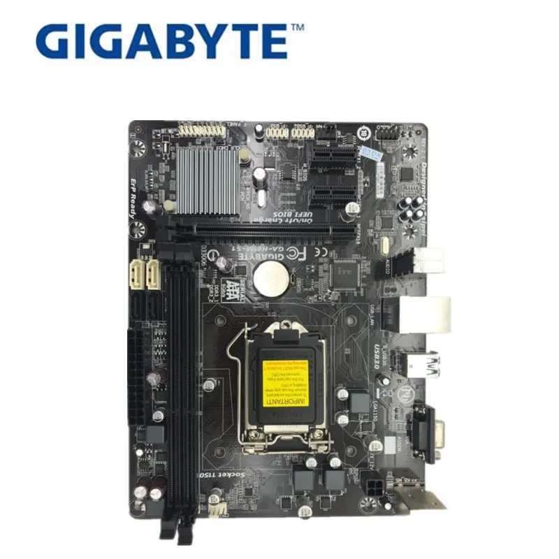 100% новая десктопная Материнская плата GIGABYTE H81 Socket LGA 1150 i3 i5 i7 DDR3 16 Гб Micro ATX UEFI BIOS