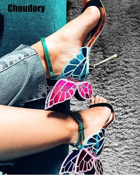 Женские босоножки на высоком каблуке туфли-лодочки с открытым носком ремешком