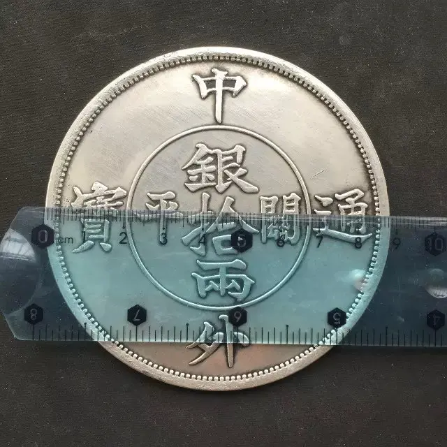 Китай TaiChi FengShui дракон монета серебряный доллар монеты 8 см сувенир домашнее