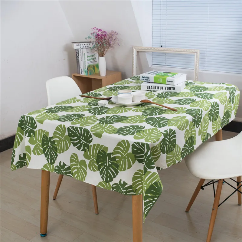Monstera Deliciosa листья хлопок скатерти прямоугольник печатных стол защита от пыли