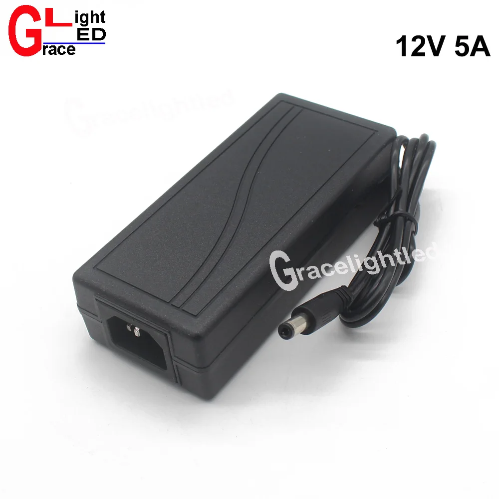 12V5A 12В 5А AC100V 240V 60 Вт светодиодный адаптер питания Светодиодный источник