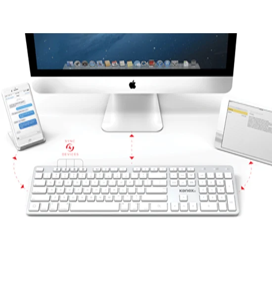 Модная Bluetooth клавиатура MultiSync для iPhone/iPad/iMac KANEX с цифровой клавиатурой|keyboard for