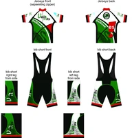 custom design summer cycling short sleeve and long jersey bib shorts cycling team road biker cycling sports set
