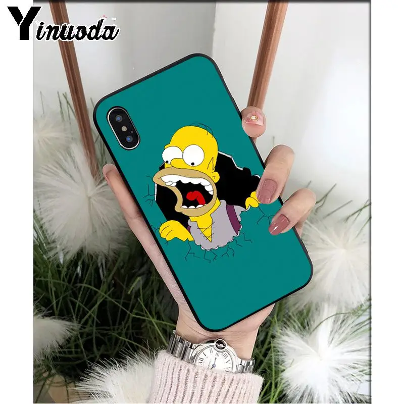 A12 Yinuoda Забавный мультфильм Симпсон аниме мягкий, силиконовый, из ТПУ чехол для телефона Apple iPhone 8 7 6S Plus X XS MAX 5 5S SE XR чехол - Цвет: A12