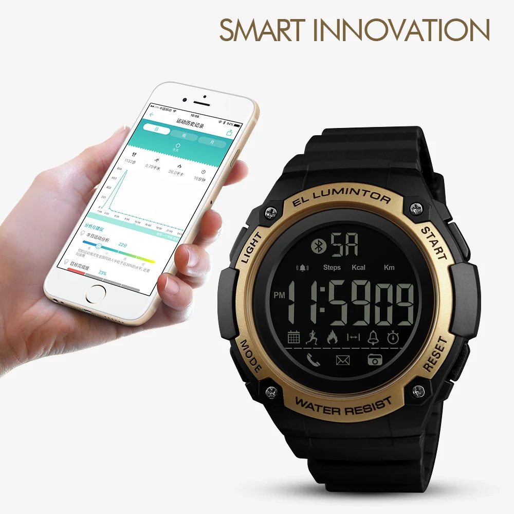 

Смарт-часы мужские с Bluetooth, шагомером и камерой