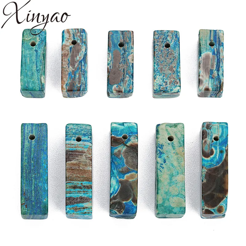 Бусины XINYAO 2018 из натурального агата 5 шт./лот Квадратные бусины разделители для