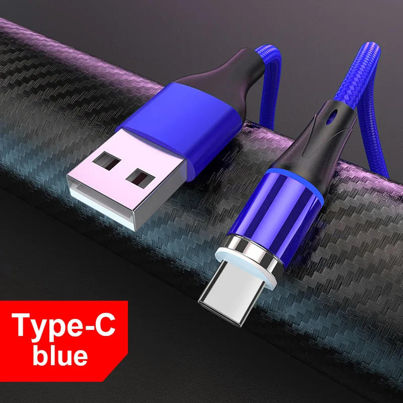 Blue Type C Cable Suhach магнитное зарядное устройство Micro Usb кабель для iphone Usb type C Быстрая Зарядка адаптер магнит зарядное устройство провод для samsung Xiaomi шнур - Цвет: Blue Type C Cable