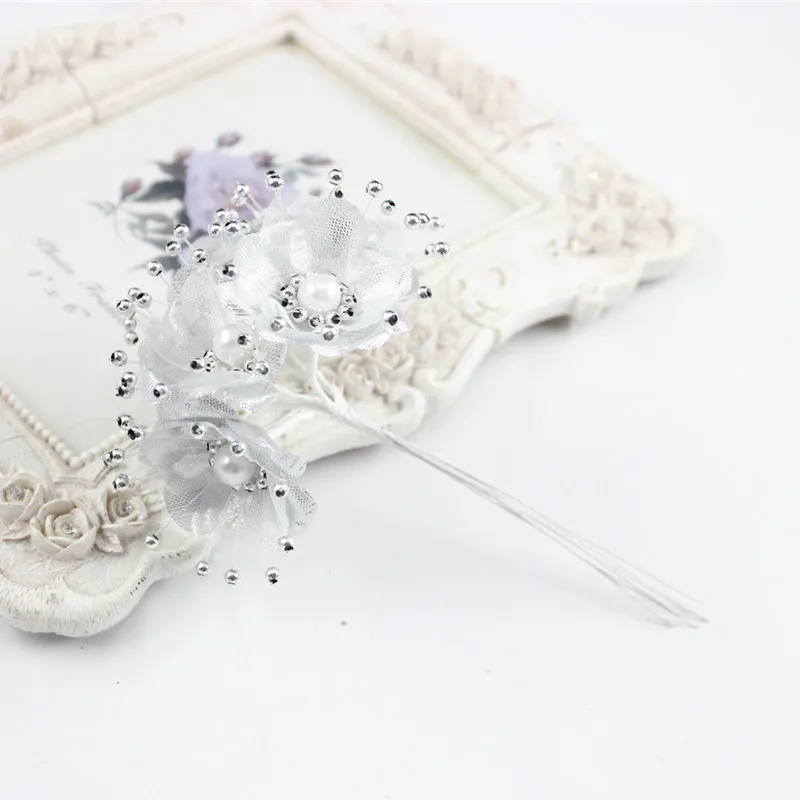 Искусственная гирлянда из цветов вишни материал для букета искусственный жемчуг