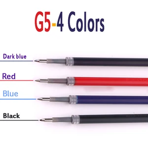 6 шт.партия G-5 Пресс Заправка для гелевой ручки 0,380,5 мм синийчерныйтемносиний и красный чернила студенческие канцелярские принадлежности пуш-ап Тип гелевых ручек