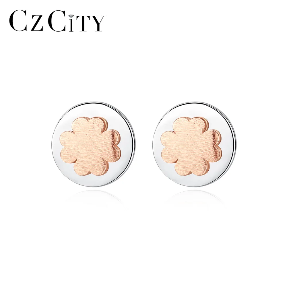 

CZCITY натуральная щетка 925 серьги-подвески с цветочным украшением из чистого серебра серьги-гвоздики для женщин, хорошее ювелирное изделие, н...