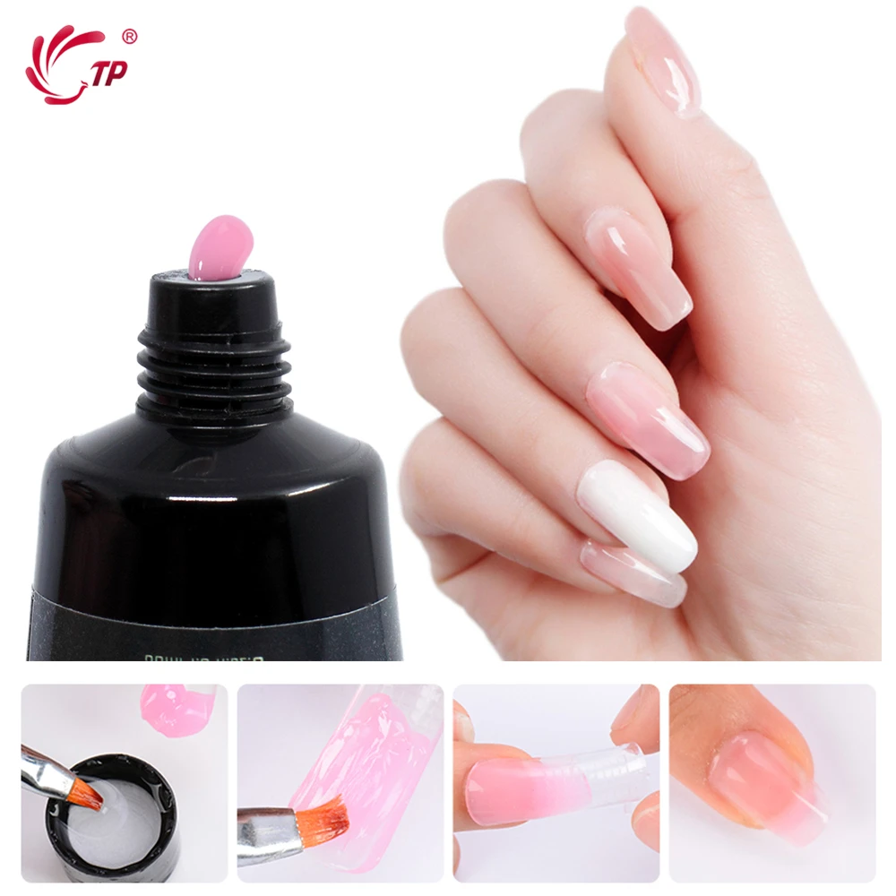 Гель для ногтей Poly Extention Poligel полигель акриловый кристалл УФ-советы Слип решение Быстрое расширение камуфляж строитель жесткий