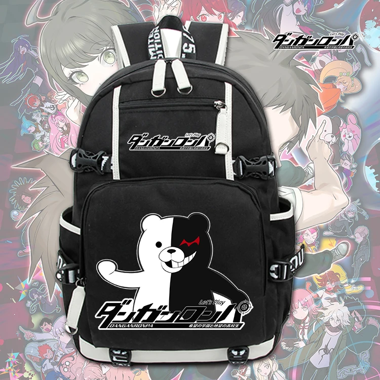 Аниме Черный рюкзак Danganronpa Monokuma школьные сумки для ноутбука на плечо путешествий