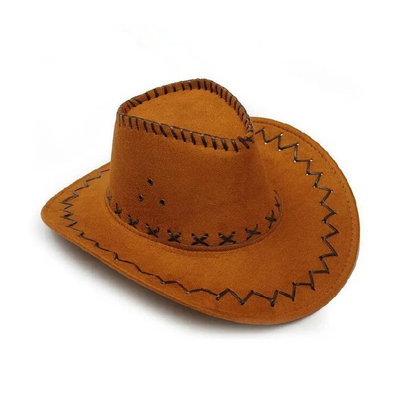 100 шт./лот ковбойская шляпа с широкими полями замшевые модельные мужские и