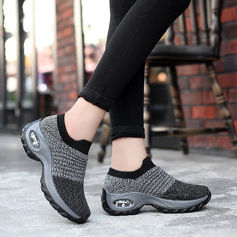 2019 из дышащего материала без шнуровки женские туфли на каблуке Zapatos De Mujer Женская