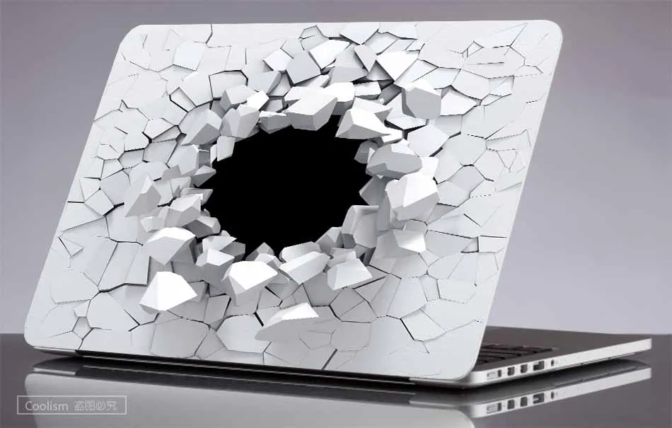 3D Трещины Стены ноутбук кожи для Apple Macbook Air Pro retina 11 12 13 15 дюймов Mac Dell hp Mi ноутбук Защитная Наклейка Наклейки