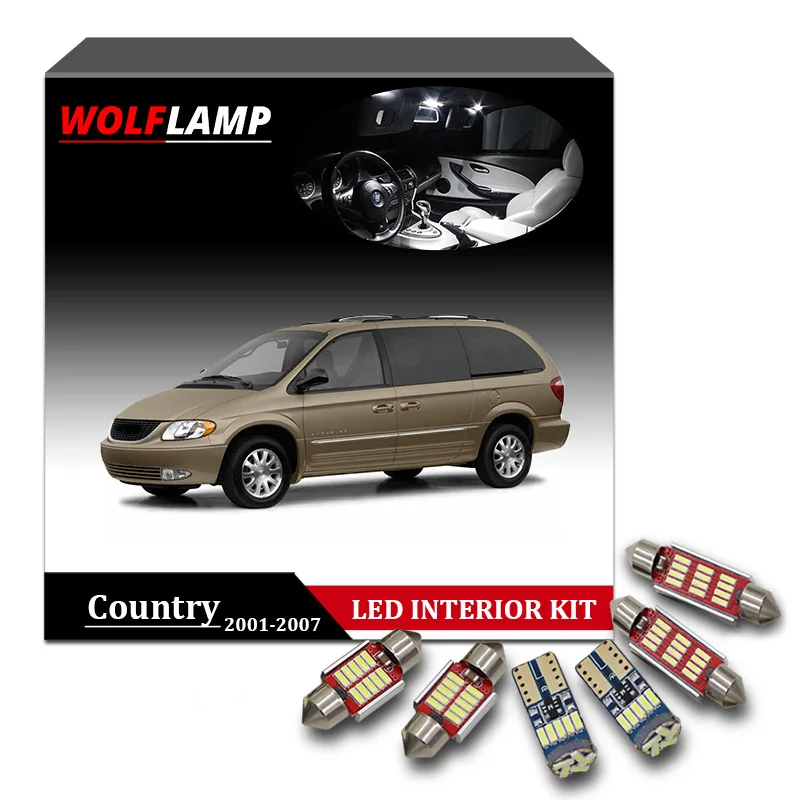 Wolflamp 15 шт. ледяная синяя фотолампа автомобиля s для 2001 2007 Chrysler Town Country Map светильник