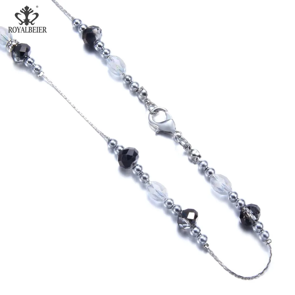 

RoyalBeiery Artificial Crystal Necklace Necklace U disk ID Work Card Mobile Phone Chain Keychain Mobile Lanyard Handmade