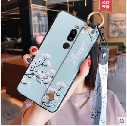 Meizu x8 чехол силиконовый роскошный китайский стиль с Ремешок для запястья