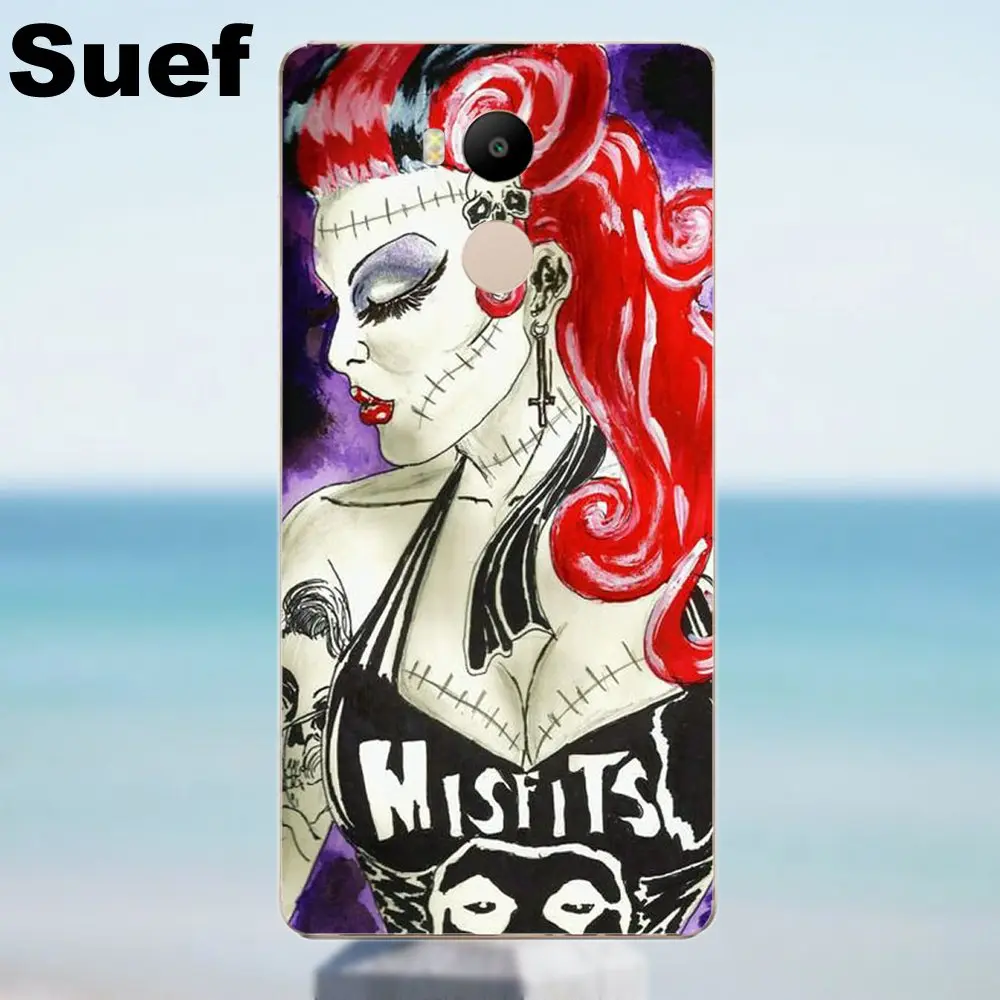 Suef мягкие чехлы для телефонов Misfits Fiend Crazy Skull Xiaomi Redmi 4 3 3S Pro Mi3 Mi4 Mi4i Mi4C Mi5 Mi5S Mi Max Note 2 |