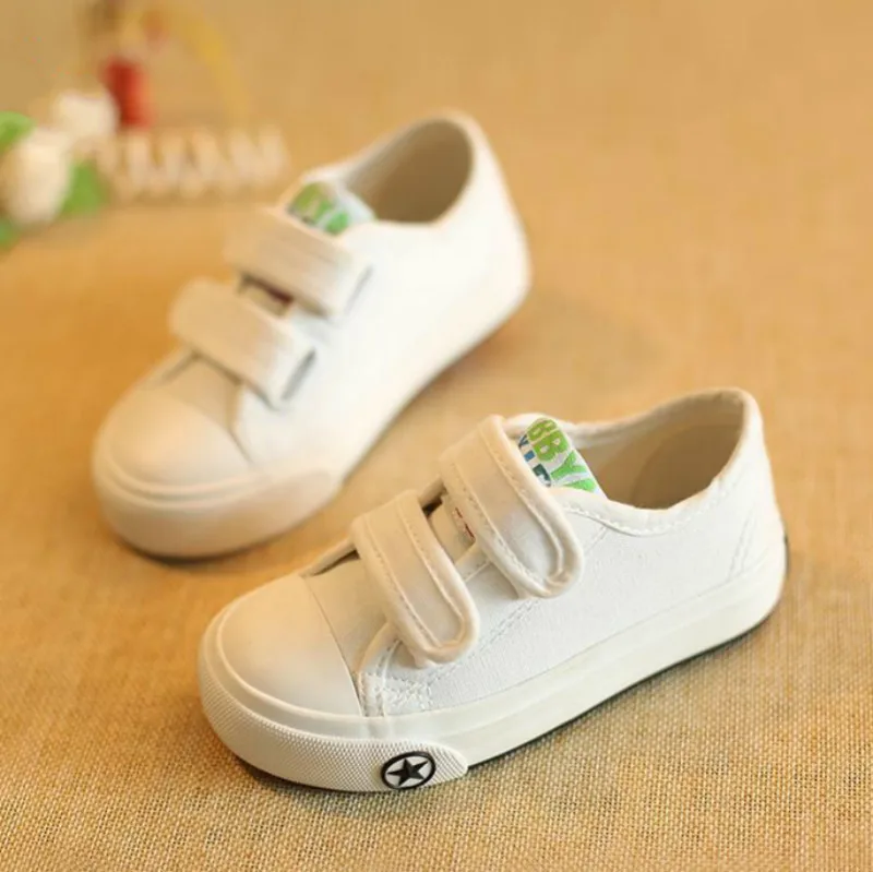 Children Canvas Shoes For Girls Kids Boys Sneakers Breathable 2017 New Autumn Spring Baby White 2-9 Years Old | Детская одежда и