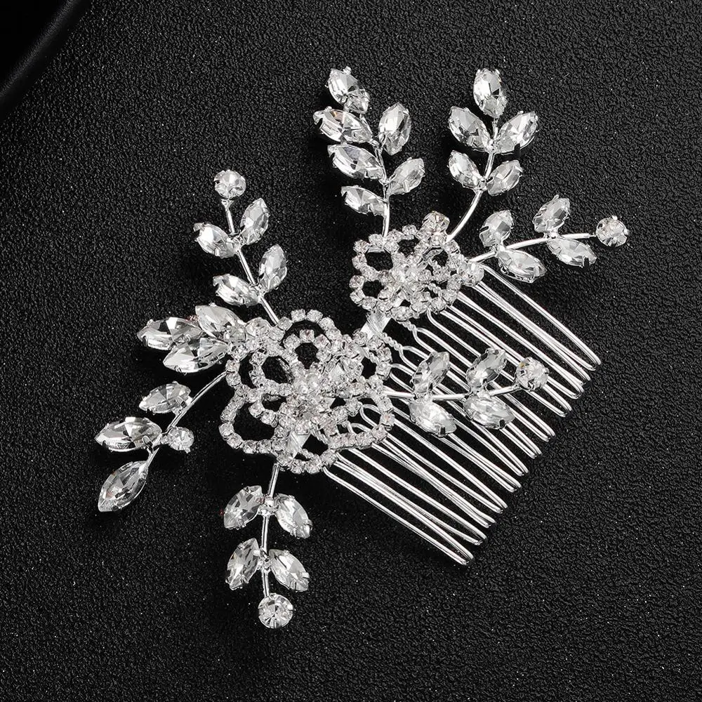Ручная работа простой гребень для волос стразы невесты свадебные украшения