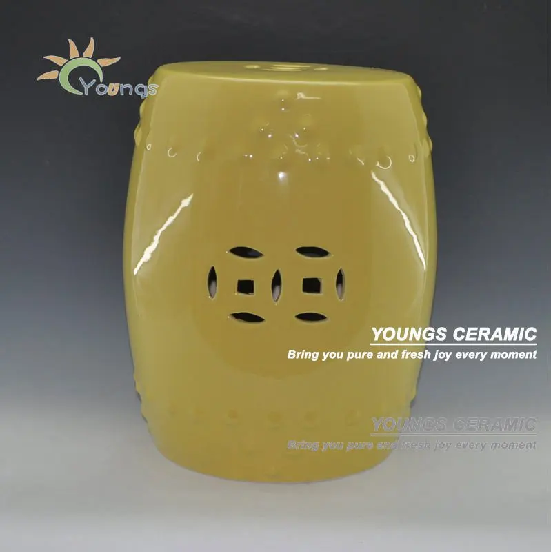 

Jingdezhen Ceramic Porcelain Round Yellow Colour Ottomans