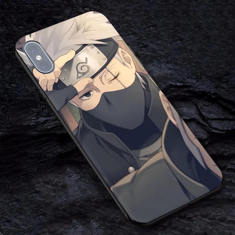 Naruto Kakashi anime case for iphone 7 plus soft tpu phone cover cases 6 6s X XR XS MAX coque fundas | Мобильные телефоны и