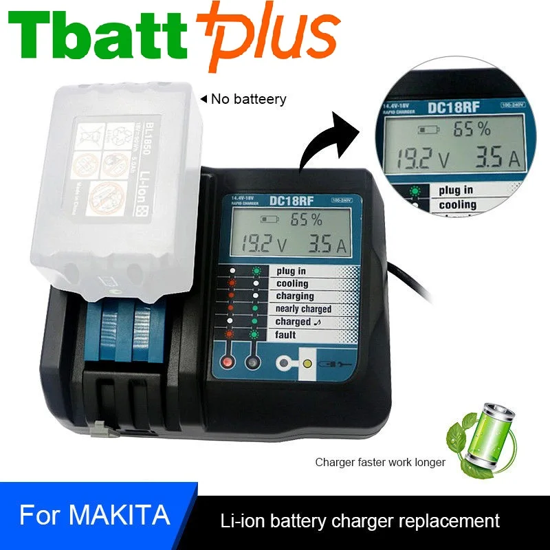 18 В Makita DC18RF DC18RC DC18RA DC18SD Сменное зарядное устройство для BL1830 BL1850 Быстрая зарядка