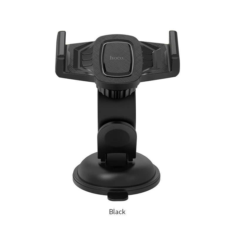 Black HOCO Автомобильная Подставка для телефона для iPhone X XS 8 7 лобовое стекло на приборной панели 360 Вращение Автомобильный держатель для телефона для samsung huawei Xiaomi - Цвет: Black