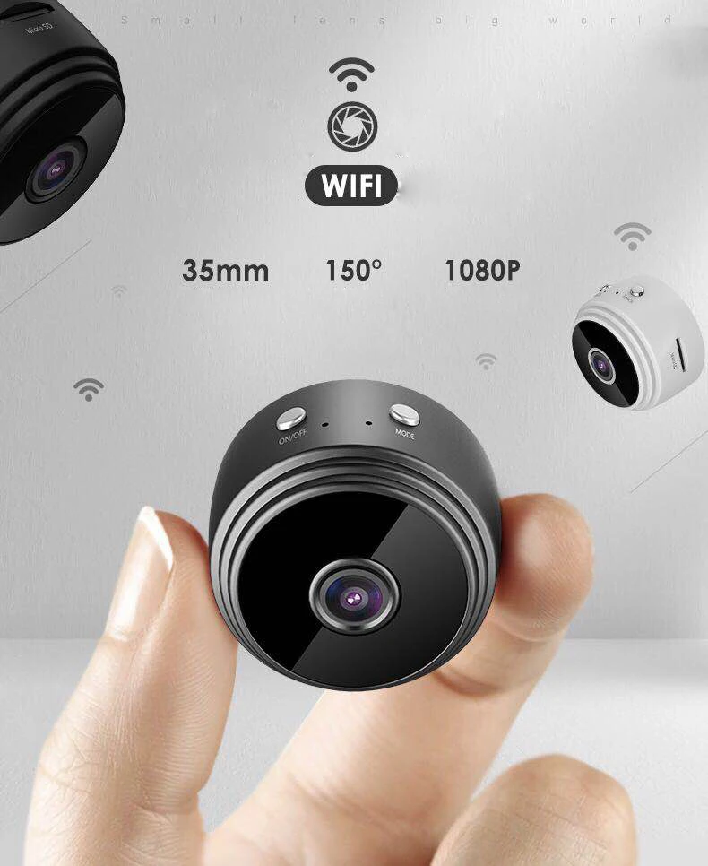 Мини WiFi камера 1080P HD дистанционное воспроизведение видео маленькая микро