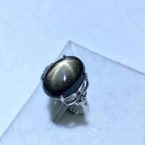 Женское кольцо с сапфиром из серебра 925 пробы 10 х14 мм|fine jewelry|gemstone jewelrygemstone rings silver |