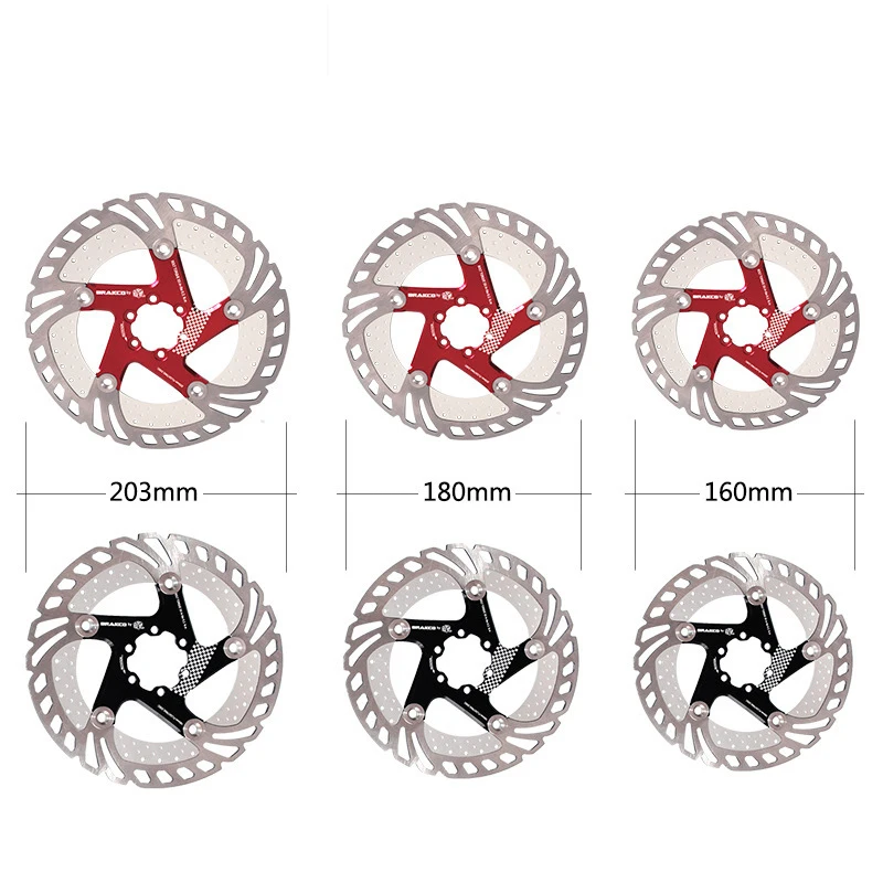 

Bicycle Floating brake disc float\ ultralight MTB mountain bike brake pads six hole disc rotors 160 180 203mm Bike parts