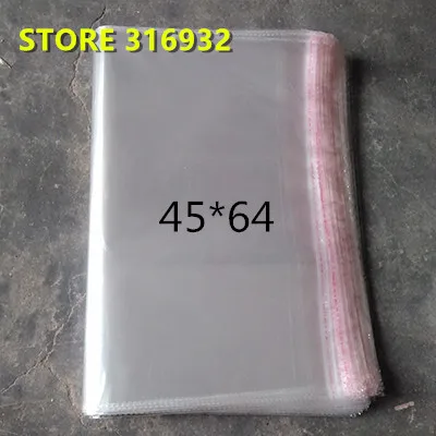 Прозрачный из целлофана с застежкой/BOPP/поли мешки 45*64 см одежда прозрачный Opp