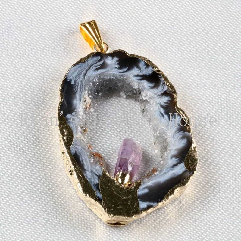 5 шт. золотистая Друза с агатами и аметистами|agate geodes|agate druzydruzy geode agate |