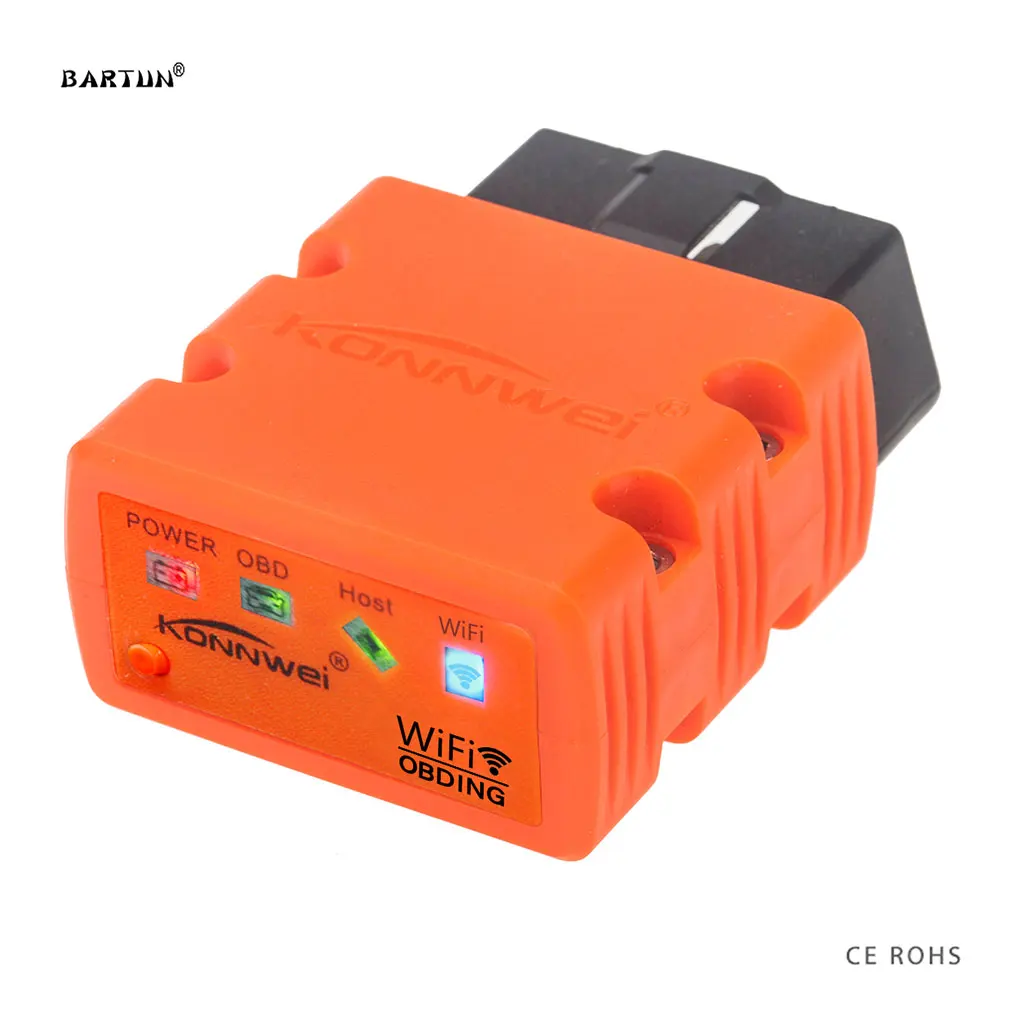 Bartun Новый мини Wifi OBD2 сканер Авто Vag Com Orange OBD для IOS Android считыватель кодов