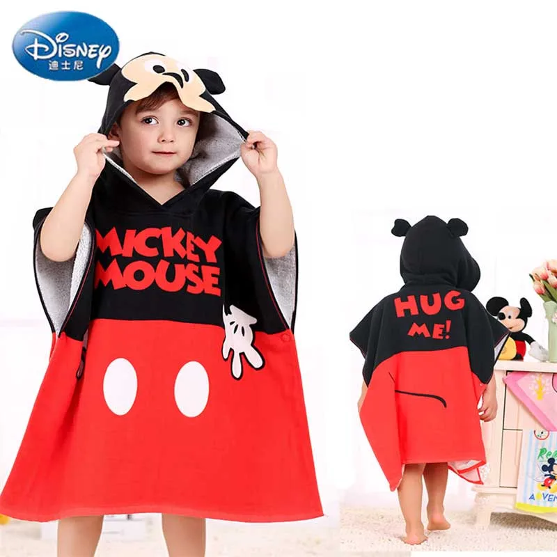 Disney/детское банное полотенце с капюшоном для малышей 100% хлопок газовое пляжное