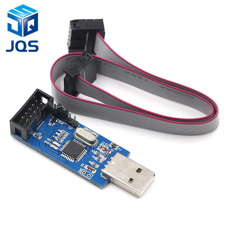 10Pin до 6 Pin плата адаптера+ USBASP USBISP AVR программист USB ATMEGA8 ATMEGA128 ATtiny/CAN/PWM 10Pin модуль провода - Цвет: AVR Programmer