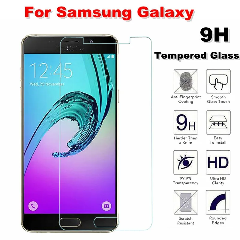 2.5D Защита экрана для Samsung Galaxy A3 A5 A7 2016 2017 J1 3 5 7 Prime закаленное стекло пленка