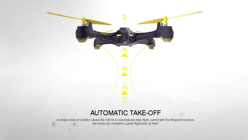 Квадрокоптер Hubsan H507A + с дистанционным управлением X4 Star Pro приложением GPS Waypoint WIFI FPV