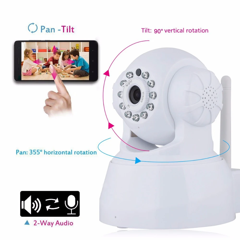 IP Камера WI FI 720 P видеонаблюдения дома P2P пульт дистанционного управления