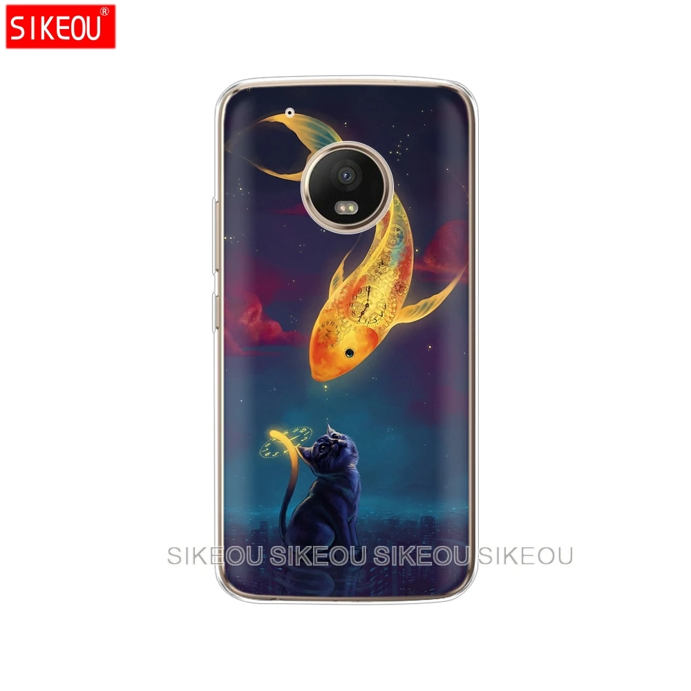 Силиконовый чехол для телефона Motorola Moto G6 G5 G5S Z2 Z3 PLAY PLUS X4 E4 E5 C Кошка Китти голубые