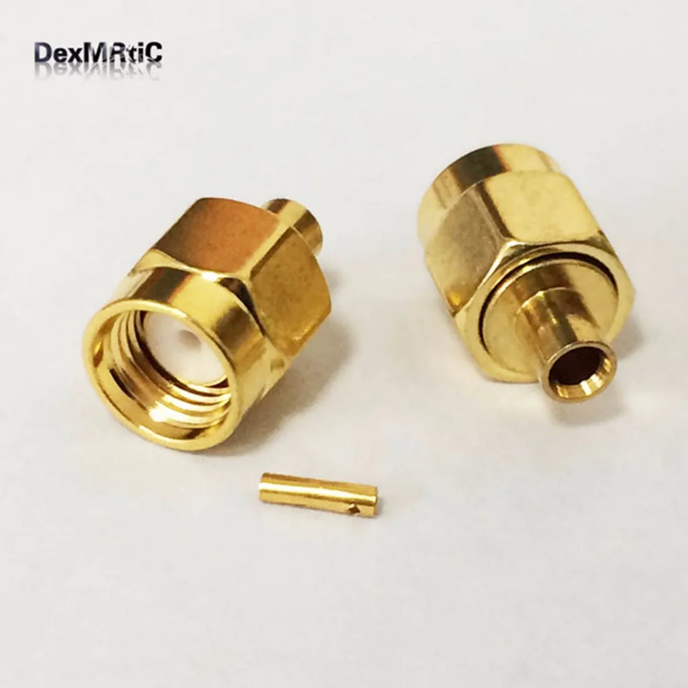 1 шт. RP SMA штекер RF коаксиальный разъем припой для RG405 086 'кабель прямой