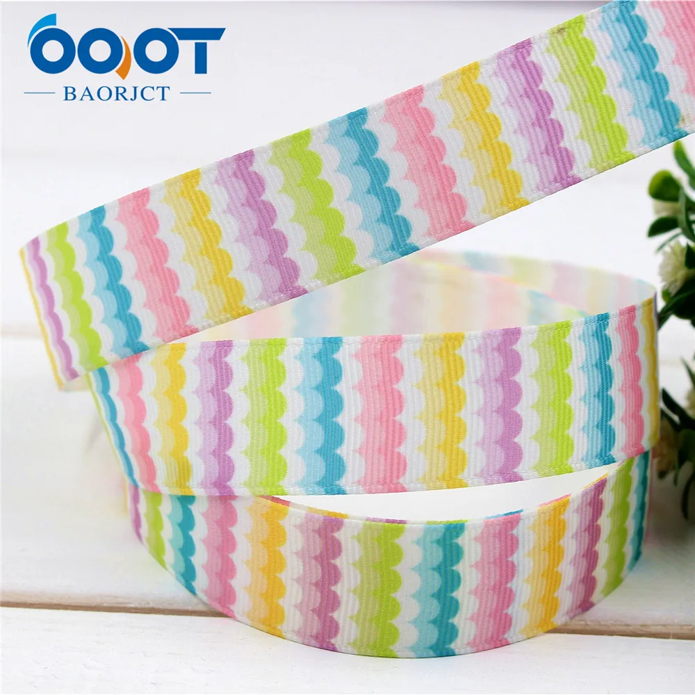 OOOT BAORJCT 174152,22 мм с геометрическим принтом grosgrain ленты, ручной работы, свадебные материалы для украшения, День Святого Валентина существенно