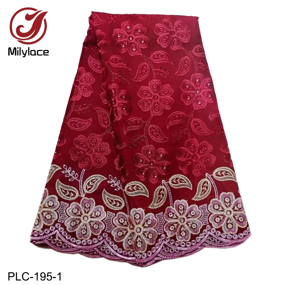 Высококачественная швейцарская хлопковая вуаль Milylace 5 ярдов нигерийская ткань с