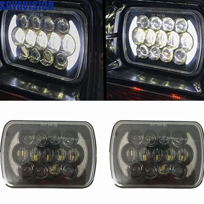 Квадратный 5 ''x 7'' дюйма фара Тактический целеуказатель прицел led trucklight