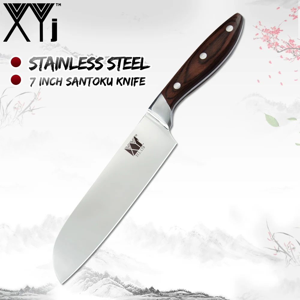 XYj 8 "дюймовый шеф повара Knfe 7" японский кухонный нож из нержавеющей стали 5 "Универсальный Кливер