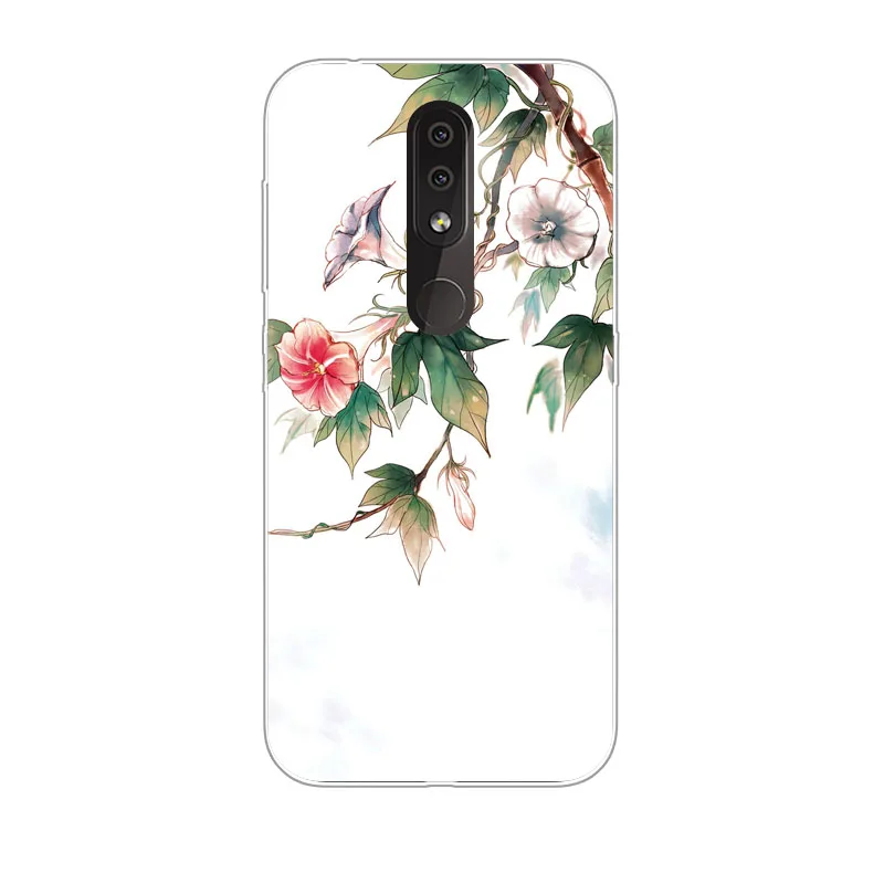 Чехол для Nokia 4 2 мягкий чехол из ТПУ с разноцветными лепестками Nokia4.2 телефона Coque