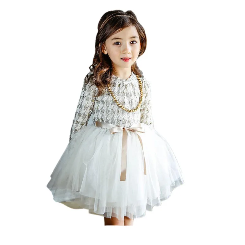 

cute girl lace dress bow plaid cotton princess tutu dress for 2-8years girls kids children cool Summer dresses clothes