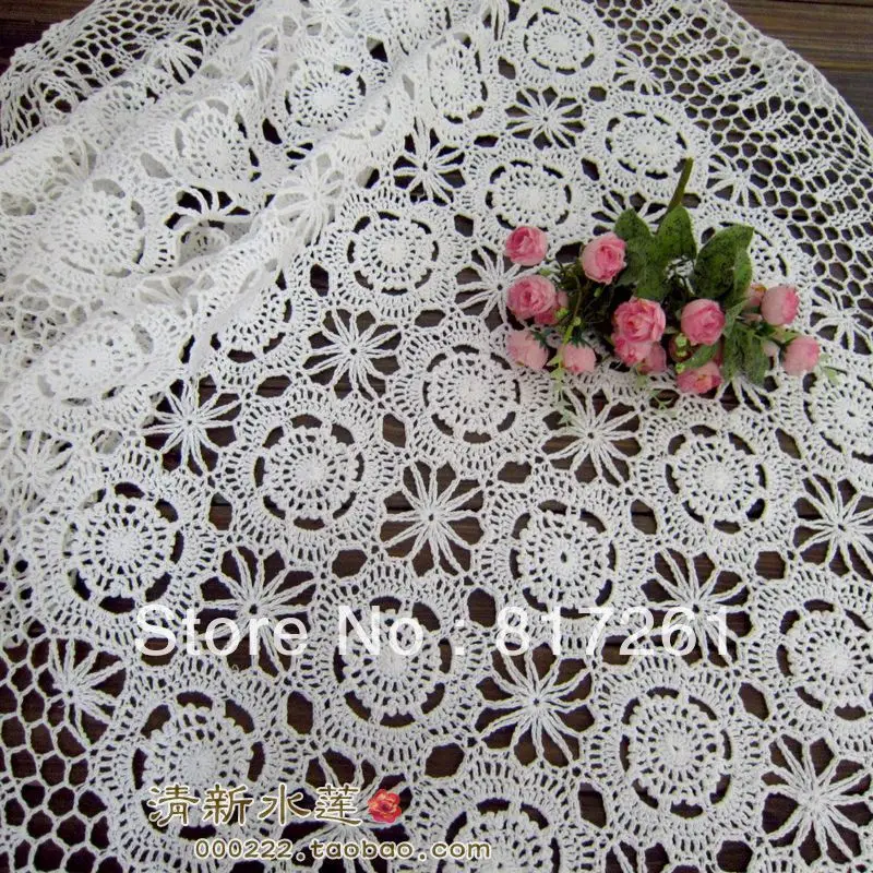 Бесплатная доставка кружевная вязаная крючком скатерть модная Цветочная